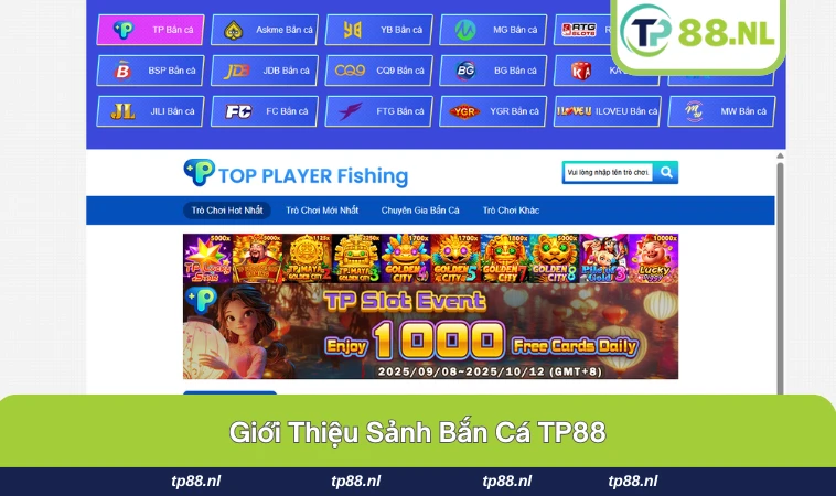 Bắn Cá TP88 1 Giao diện vào sảnh bán cá đơn giản và dễ thao tác.