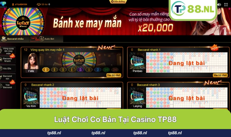 Casino TP88 2 Các bảng luật của trò baccarat và roulette tại TP88.