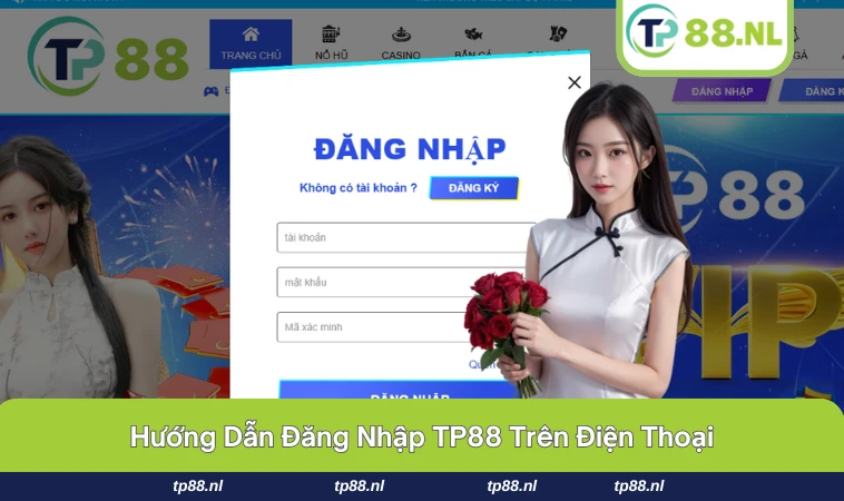 Đăng Nhập TP88 2 Giao diện đăng nhập trên điện thoại đơn giản và tiện lợi.