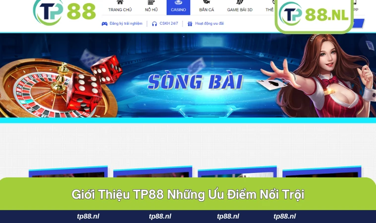 Giới Thiệu TP88 2 Hình minh họa giao diện TP88 cùng các ưu điểm nổi bật