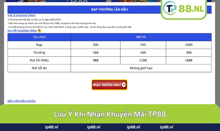 Khuyến Mãi TP88 3 Người chơi cân nhắc khi sử dụng khuyến mãi để đặt cược an toàn.