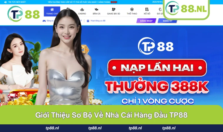 TP88 26 Giao diện trang chủ hiện đại và dễ sử dụng dù là người mới.