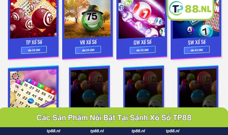 Xổ Số TP88 2 Nhiều sản phẩm hấp dẫn trong sảnh xổ số TP88.